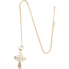 ESTATE VINTAGE SOLID 14K YELLOW GOLD DETAILED CROSS PENDANT 18" NECKLACE #8128 — photo 4