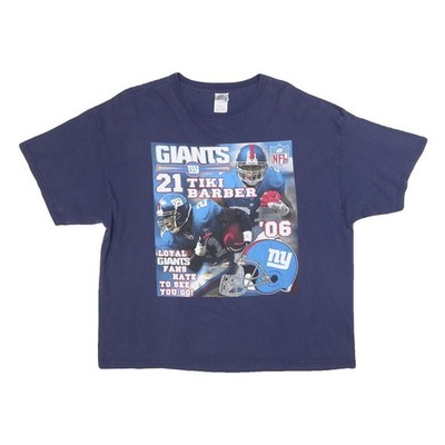 DELTA Herren Blue Giants Tiki Barber 2XL T-Shirt Kurzarm Rundhals Baumwollmix