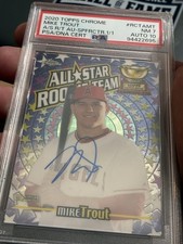 2020 Topps Chrome MIKE TROUT Auto All-Star Rook. Team 1/1 Superfractor PSA 7/10