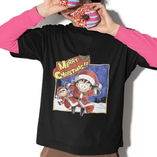 Dragon Ball Kid Goku Christmas Shirt Anime Santa Graphic Tee Unisex Holiday Gift