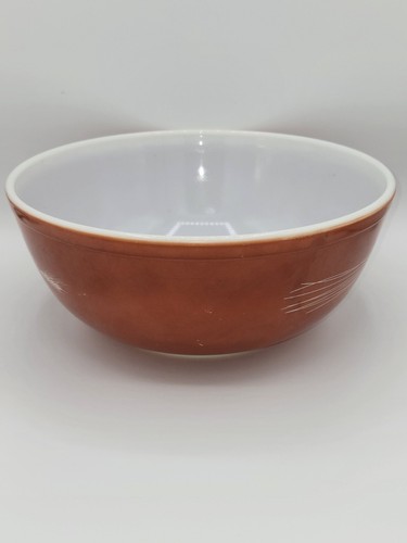 Vintage Pyrex 403 Autumn Harvest Wheat Pattern Mixing Bowl 2.5 Qt. USA - Picture 4 of 9