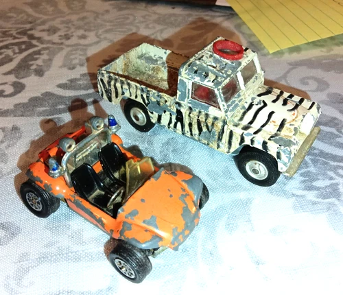 VINTAGE CORGI TOYS LAND ROVER 109 W.B. & G P Dune Buggyy GREAT BRITAIN old child