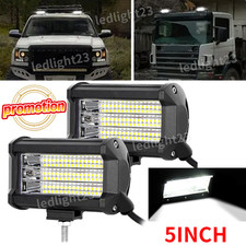 2x 5Inch 12V LED Work Light Bar Flood Beam Pod Offroad Fog Driving ATV Truck