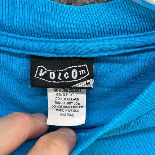 Vintage Volcom Skate Y2K Surf Circle Geometric Logo T-Shirt Size Medium Teal - Picture 3 of 8