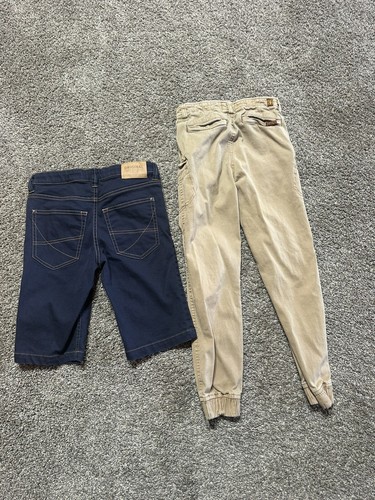 Seven For All Mankind Girls Jeans Size 10 Pants Tan - H&M Capri Shorts Blue Lot - Picture 12 of 12