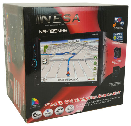 NESA NS-705NHB 7" Car Monitor 2-Din DVD Player w/Bluetooth/GPS/Android PhoneLink - Picture 10 of 10