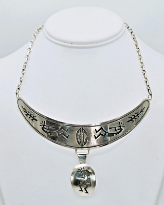 『トムサム TOM SAM』ココペリ オーバーレイ バングル NAVAJO Tom Sam Navajo Sterling Silver Overlay Kokopelli Necklace 17