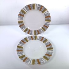 Midwinter Sienna Dessert Breakfast Plates 9in 23cm Fine Tait  x 2 Pair 60's 70's