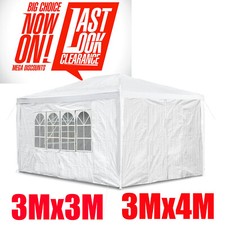 3x4M 3x3M Waterproof Pation Gazebo Awning With Sides Windows Canopy Marquee 120G