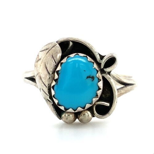 Amazing Vintage Navajo Sterling Silver Native American Turquoise Ring Old Amazing Vintage Navajo Sterling Silver Native American Turquoise Ring Old