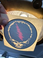 Grateful Dead vtg Inside Window sticker 80s 90s Rare Decal Steal Face Lightning