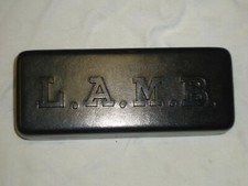 L.A.M.B. black hard eyeglass case with cloth Logo on both NEW