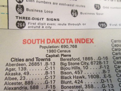 Vintage 1980 - South Dakota - Official State Highway Map | eBay Vintage 1980 - South Dakota - Official State Highway Map | eBay