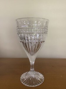 Set of 3-MIKASA TITAN 6 7/8” Water Goblets Glasses Vertical Crystal 10 Oz *READ*