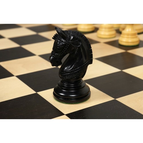 4,1" Hengst Staunton Luxus Schachfiguren Set - Dreifach gewichtetes Ebenholz - Picture 7 of 9