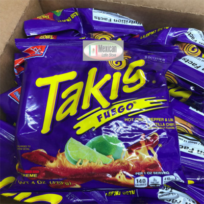 2x Takis Fuego Rolled Corn Tortilla X Tra Hot Chips 4 Oz Each Bag