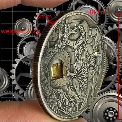 Botín romano Santo Grial moneda móvil hobo níquel caballero medieval dólar Morgan - Imagen 4 de 4