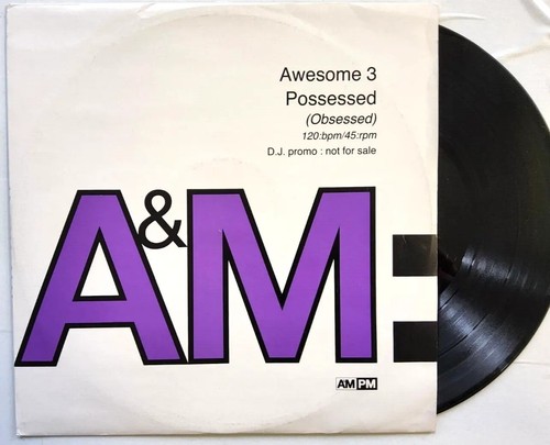 Awesome 3 – Possessed (Obsessed) 1991, house 12" vinyl record promo club track - 第 1/12 張圖片