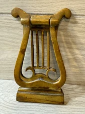 Vintage Solid Brass Music Harp Instrument Home Decor Door Knocker Handle