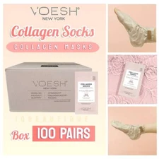 Voesh Collagen Socks Argan Oil & Floral Extracts (Box of 100 pairs)