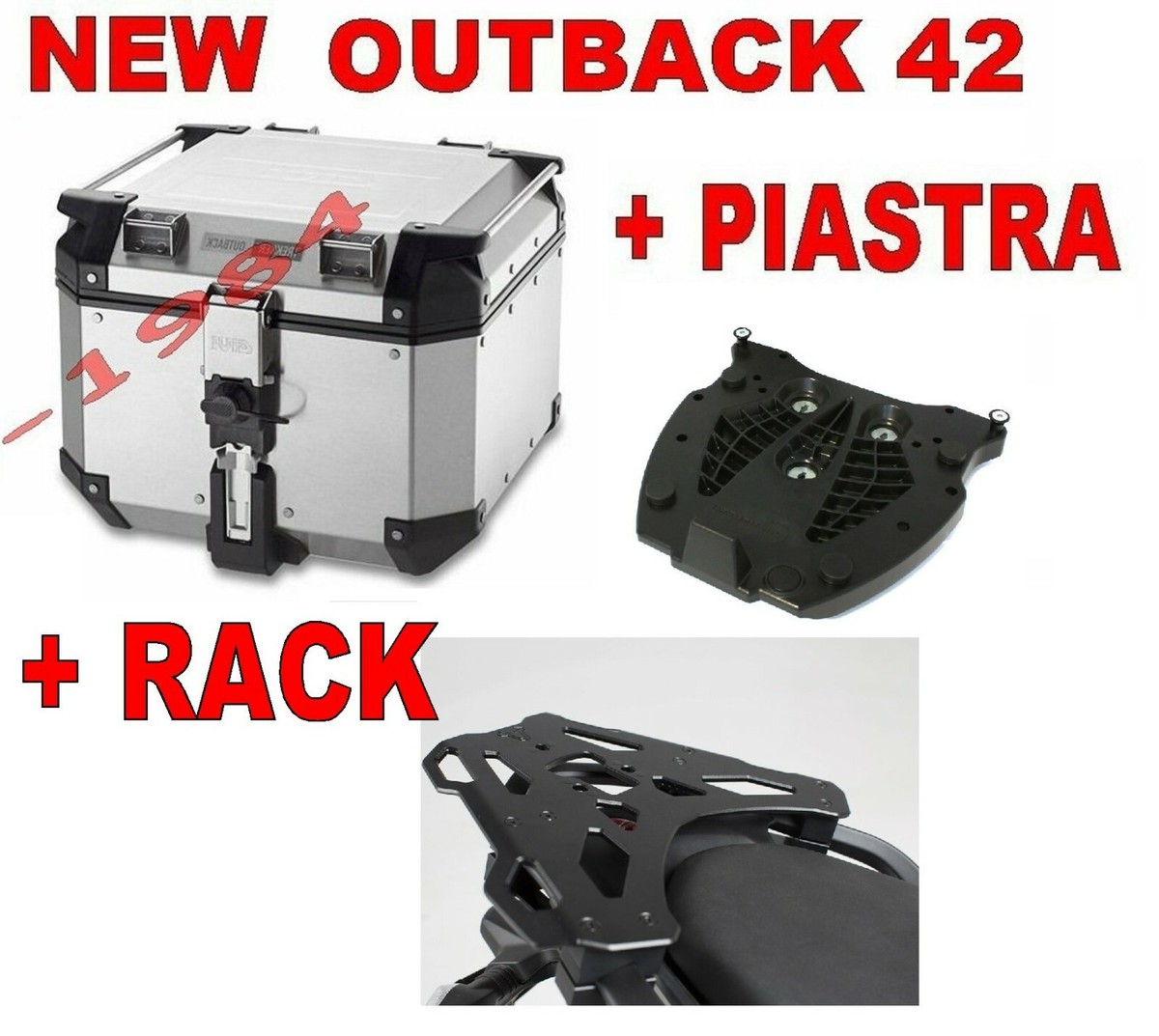 GIVI Trekker Outback OBKN42A + SW-MOTECH Plate Ducati Multistrada 