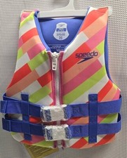 Speedo Youth PFD Life Jacket Vest - Pink Parasol. Youth 50-90 Lbs.