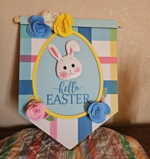 Easter Wall  Bunny Decoration Felt flowers, P...