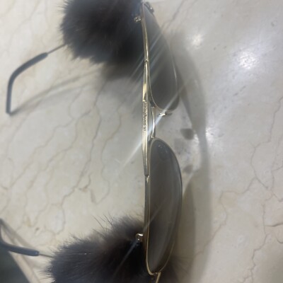 RARE Genuine SAINT LAURENT Mink Fur CLASSIC 11 SHIELDS  display picture 1