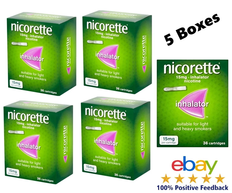 Inalatore Nicorette 15mg 36 Cartucce Scadenza - 2028 5 Confezioni
