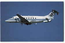 Postcard Airline AMERICA WEST EXPRESS Beech 1900D N86YV Plane Views CC10.
