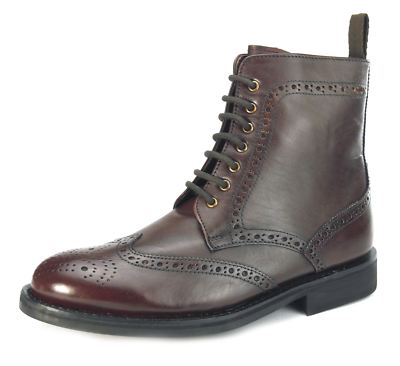 Frank James Benchgrade Cotswold Brogue Schnürstiefel Target Herren Burgund