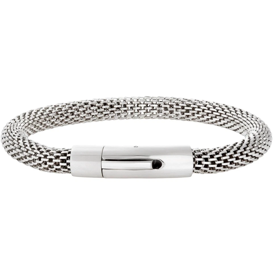 Invicta Men's Chain Cuff Bracelet Silver Stainless Steel Mesh 6mm, Large B8575-L