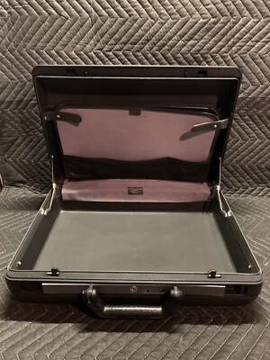 Vintage Classic SAMSONITE Hard Shell Black BRIEFCASE Deep 5