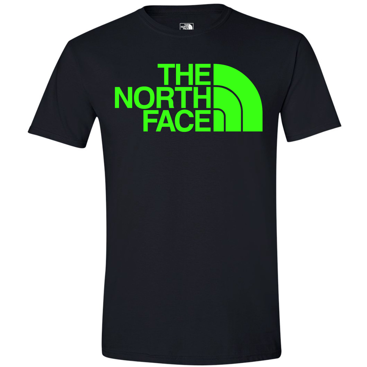 The North Face Logo T-Shirt Men's Half Dome Tee Black & Neon The North Face Logo T-Shirt Men's Half Dome Tee Black & Neon