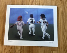 T Richard Home Run Art Print Larkin Griffey Bonds 20x16 Signed