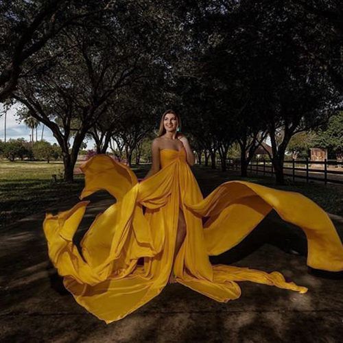 2023 Spitze Chiffon Frauen Schwangere Umstandskleid Fotografie Requisiten Schulterfrei - Bild 5 von 16