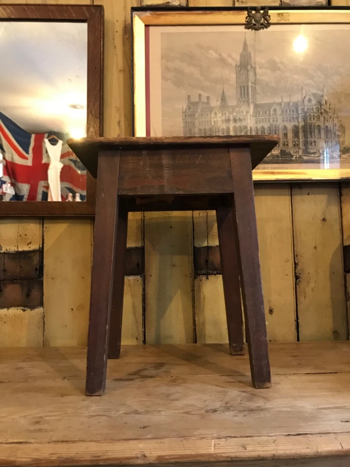 Antique 19th Century Church Chapel Stool S Hole To Top (A) — 第 3/4 张图片