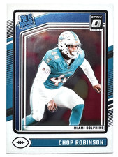 RATED ROOKIE CARD CHOP ROBINSON Dolphins 2024 Panini Donruss Optic Card #219
