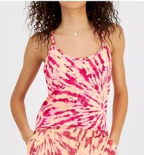 NWT JENNI Intimates Women's Shelf-Bra Cami Racerback Tiedye 25