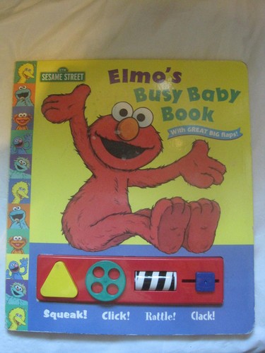 $$~Lot 2~Puzzle Bug & Elmo's Busy Baby Board Book w/wood & Rattle~LBDWA - Picture 7 of 9