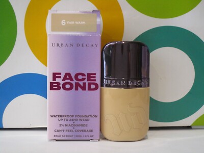 URBAN DECAY ~ FACE BOND WATERPROOF FOUNDATION UP TO 24 HR ~ # 6 FAIR WARM