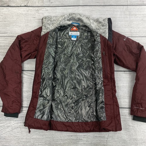 Columbia Sportswear Omni Heat Jacke Damen Größe X-Small gefüttert mit Taschen weinrot - Bild 3 von 9
