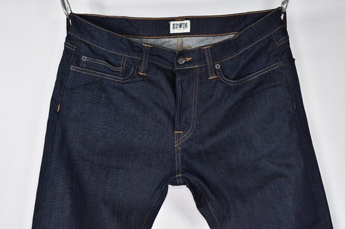 Edwin ED-75  Mid Rise Tapered Button Fly Black Men's Jeans size W34/L34 - Imagen 4 de 9