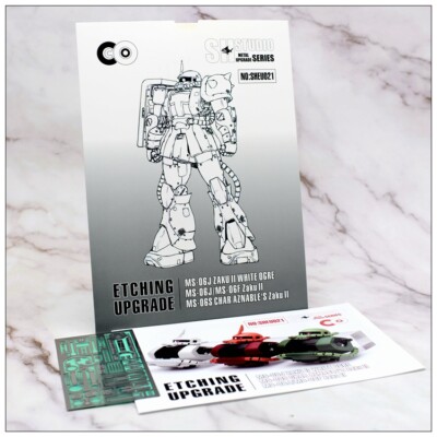 for MG 1/100 Zaku II 2.0 ver Char MS-06F/S/J Type White Ogre Details Add on Etch