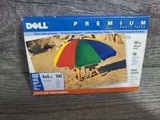 DELL Premium Photo Paper 4X6 100 Sheets High Gloss New Sealed USA Made 2004