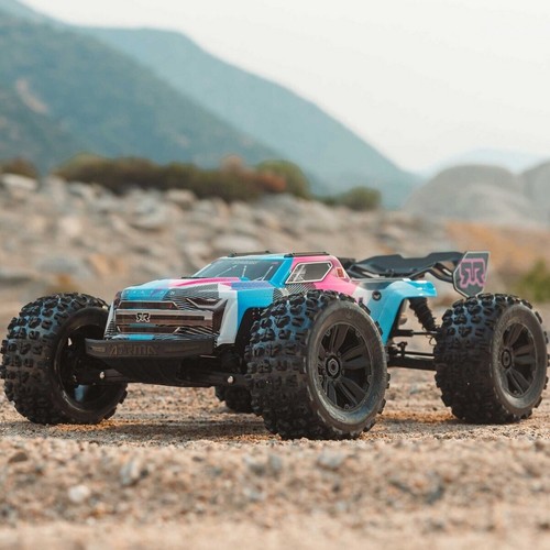 Arrma ARA8608V6T2 KRATON 6S V6 4X4 BLX Brushless 1:8 Speed MT RTR, Blau/Pink - Bild 9 von 23