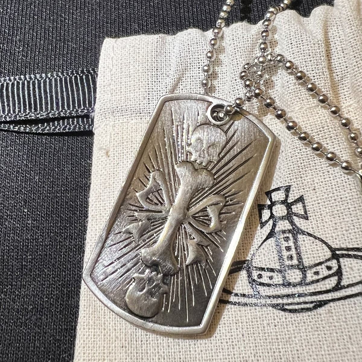 Vivienne Westwood Nana Silver dog tag Necklace #326 | eBay
