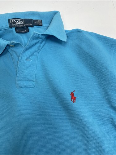 Polo Ralph Lauren Custom Fit Poloshirt Herren Large Orange Freizeit Pony Klassiker - Bild 2 von 8