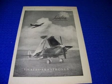 1946 VICKERS-ARMSTRONG SEAFIRE "SEAFIRE"..1-PAGE ORIGINAL SALES AD (492GG)