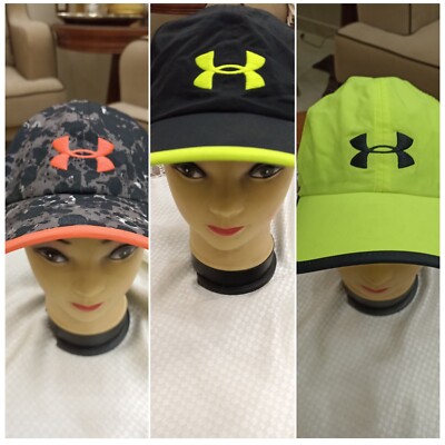 Drei UNDER ARMOUR Damen Running Tech Workout Mütze Caps leicht